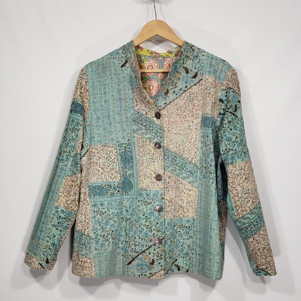 Choices Floral Patchwork Pattern Reversable Light… - image 2